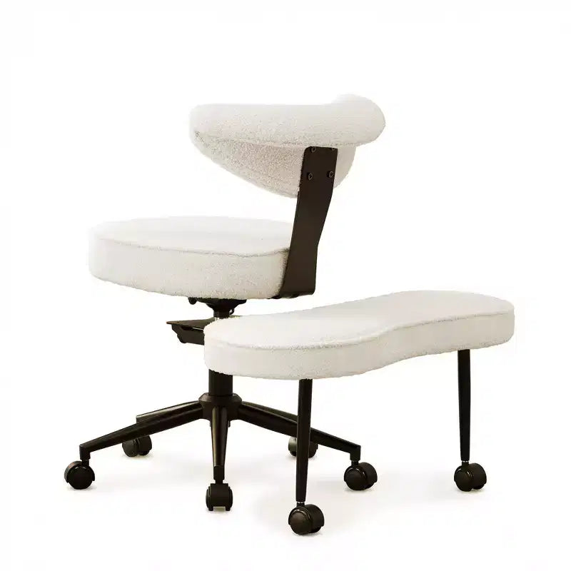 Ergonomic Cross Legged Office Chair with Lumbar Support, 360 Swivel Meditation Chair