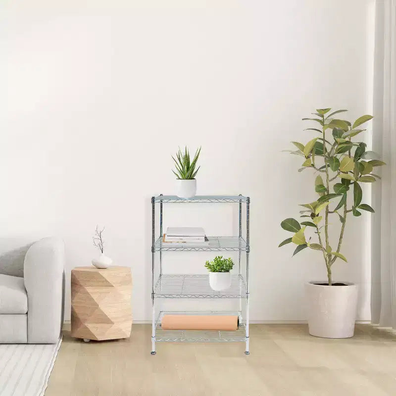 Standard Duty 12d x 20w x 32h 4-Tier Chrome Wire Shelving