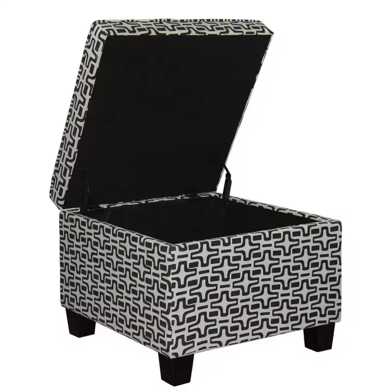 Geometric Star Storage Ottoman