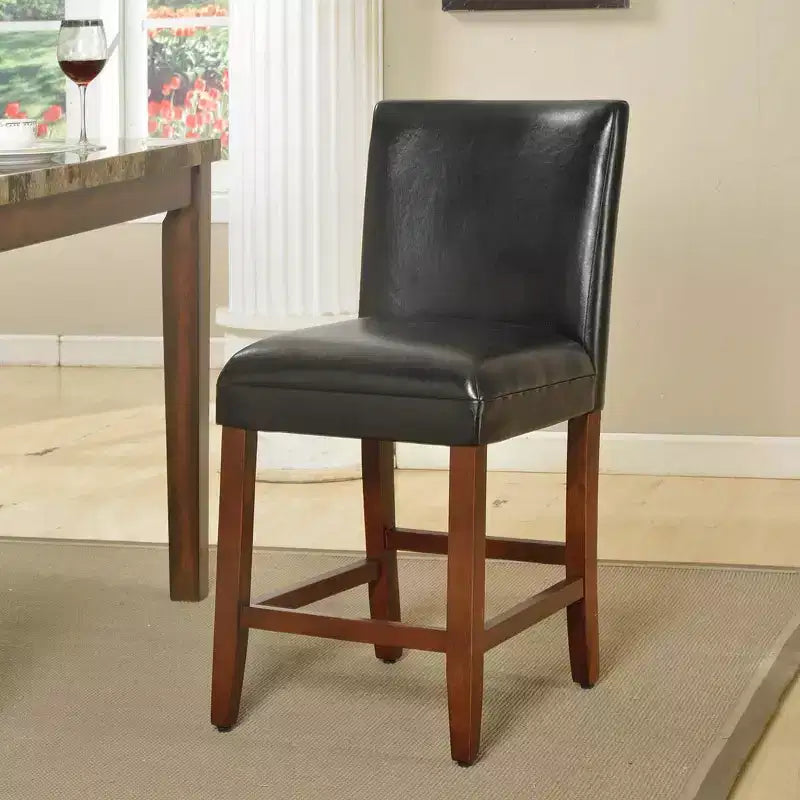 24 Faux Leather Luxury Counter Height Barstool