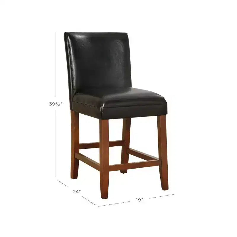 24 Faux Leather Luxury Counter Height Barstool