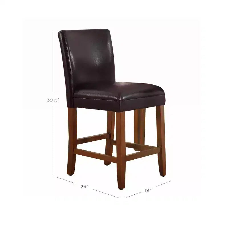24 Faux Leather Luxury Counter Height Barstool