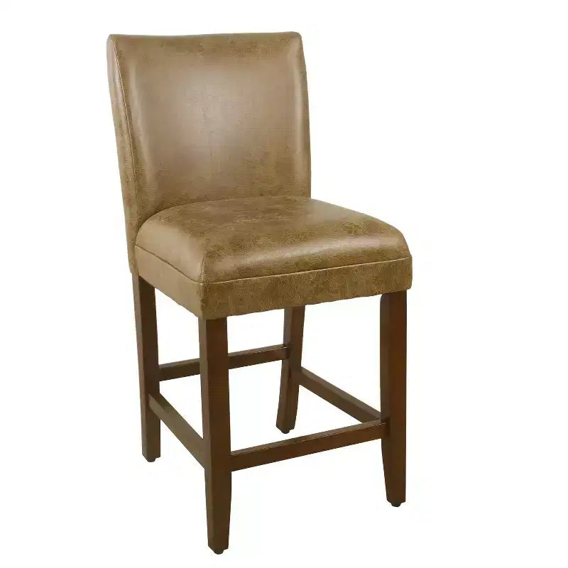 24 Faux Leather Luxury Counter Height Barstool