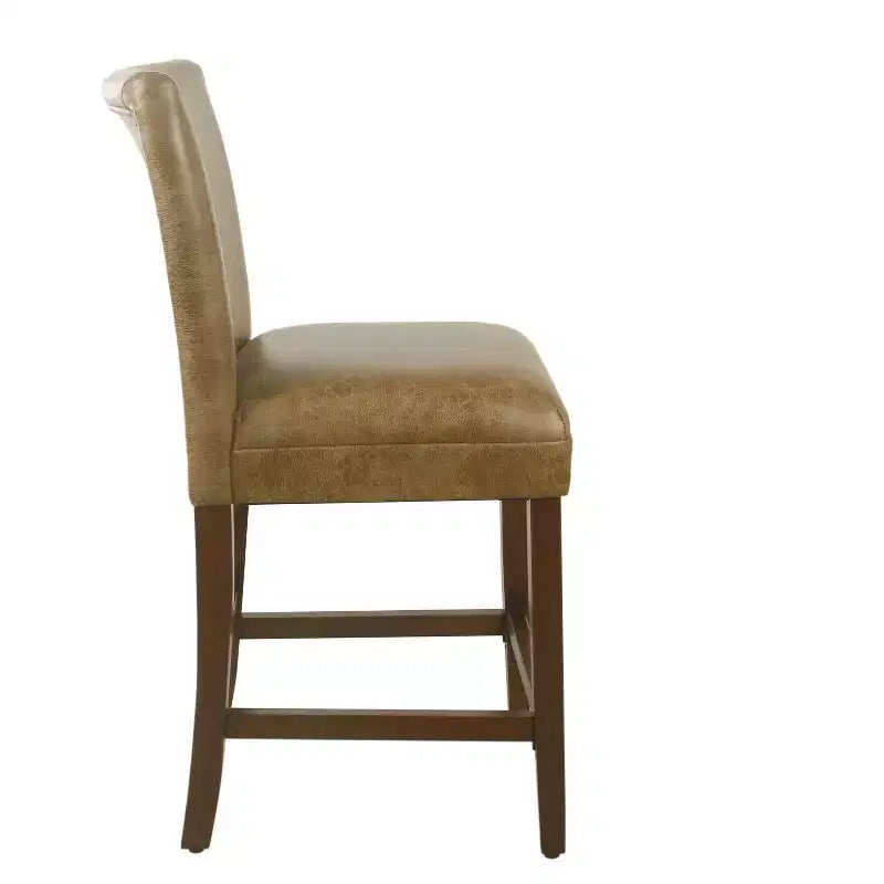24 Faux Leather Luxury Counter Height Barstool