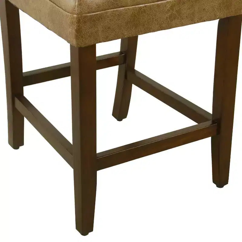 24 Faux Leather Luxury Counter Height Barstool