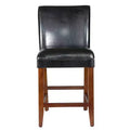 24 Faux Leather Luxury Counter Height Barstool - HomePop