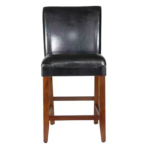 24 Faux Leather Luxury Counter Height Barstool - HomePop